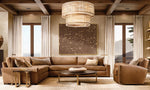 San Marco Glass Two-Tier Round Chandelier 48"