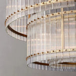 San Marco Glass Two-Tier Round Chandelier 48"