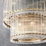 San Marco Glass Two-Tier Round Chandelier 37"