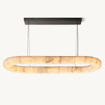 Rivage Alabaster Oval Chandelier 57"