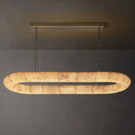 Rivage Alabaster Oval Chandelier 57"
