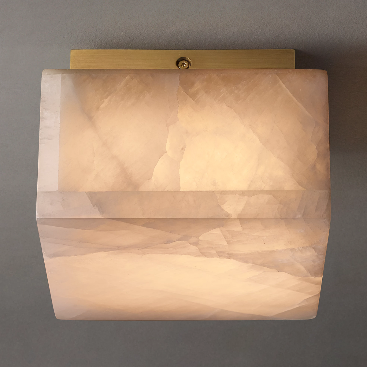 Rivage Alabaster Square Flush Mount