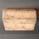 Rivage Alabaster Square Flush Mount
