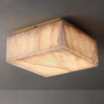 Rivage Alabaster Square Flush Mount