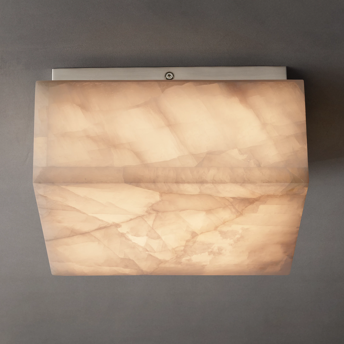 Rivage Alabaster Square Flush Mount