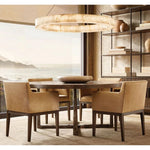 Rivage Alabaster Round Chandelier 31"