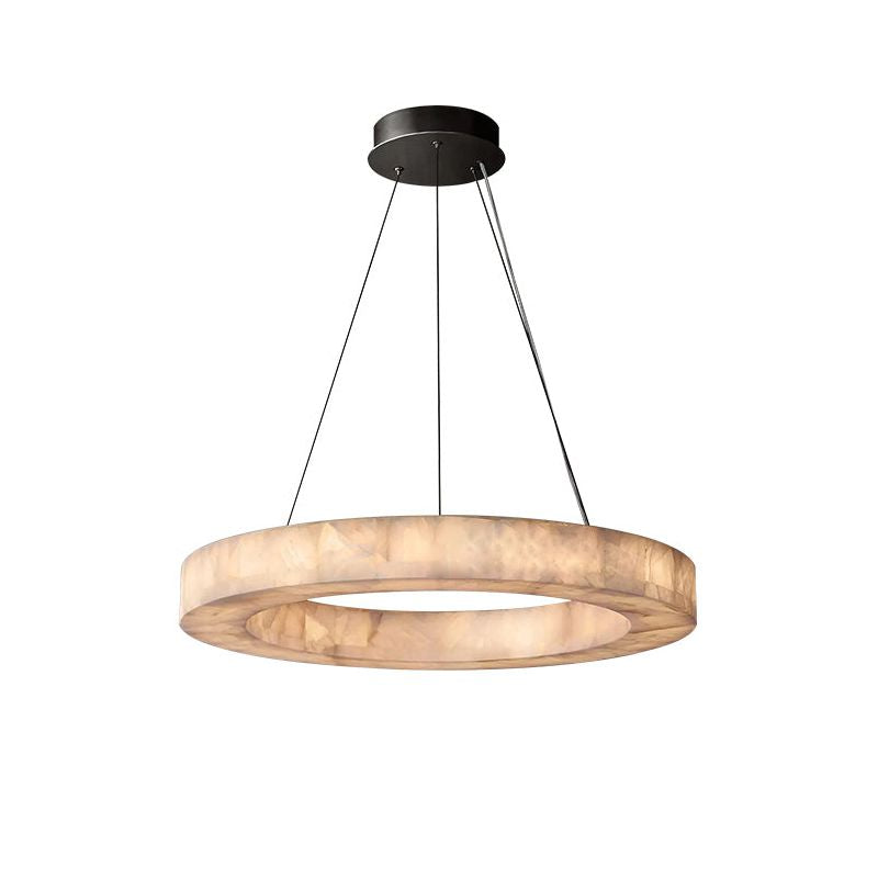Rivage Alabaster Round Chandelier 31"