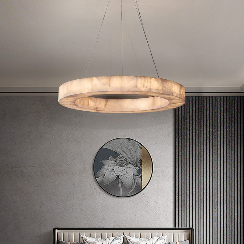 Rivage Alabaster Round Chandelier 31"