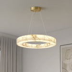 Rivage Alabaster Round Chandelier 31"