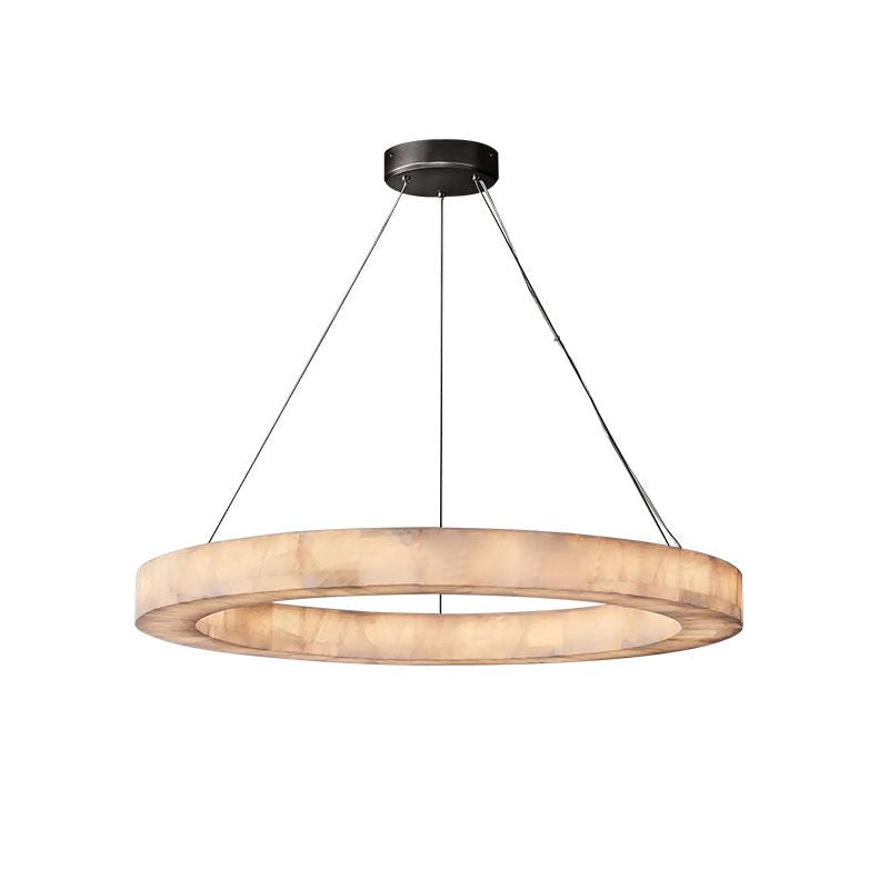 Rivage Alabaster Round Chandelier 40"