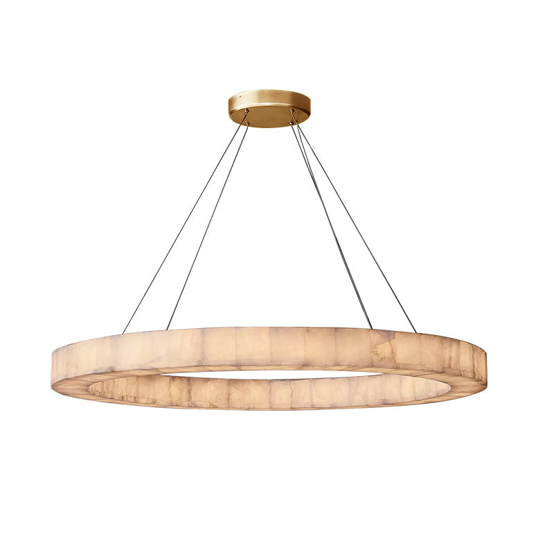 Rivage Alabaster Round Chandelier 60"