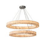 Rivage Alabaster Two-Tier Round Chandelier 60"