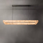 Rivage Alabaster Rectangular Chandelier 72"