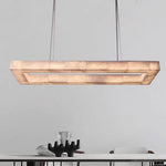 Rivage Alabaster Rectangular Chandelier 72"