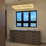 Rivage Alabaster Rectangular Chandelier 54"