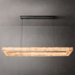 Rivage Alabaster Rectangular Chandelier 54"