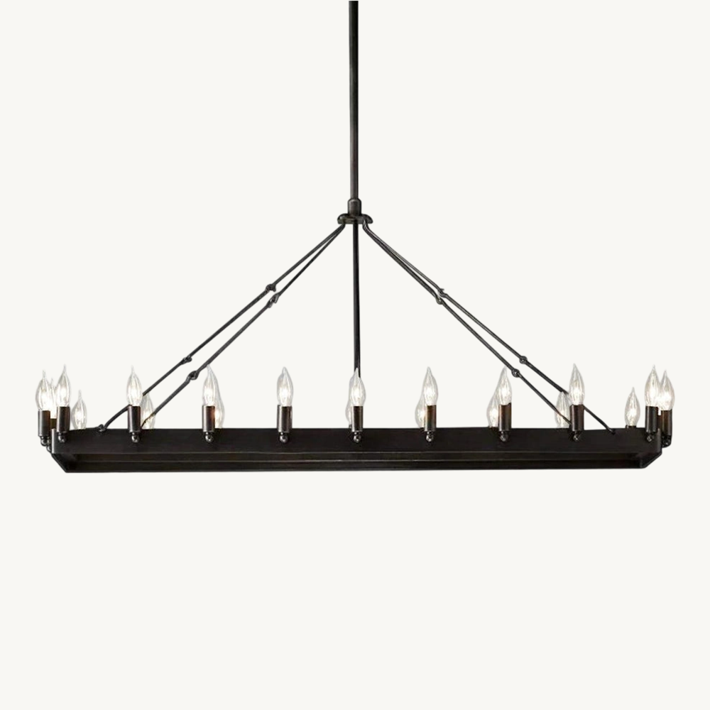Camille Rectangle Chandelier 52"