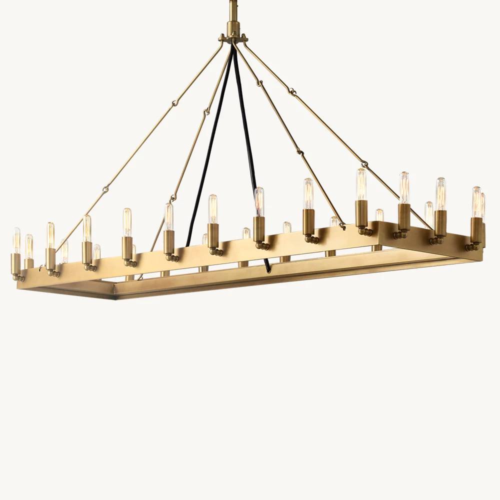Camille Rectangle Chandelier 52"