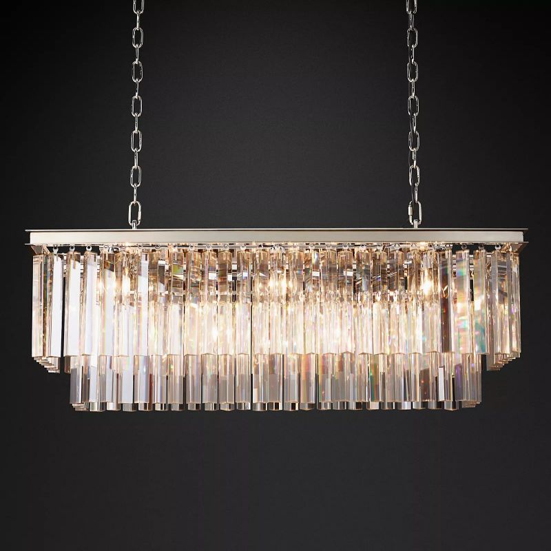 Odeon Rectangular Tiered Chandelier 40"