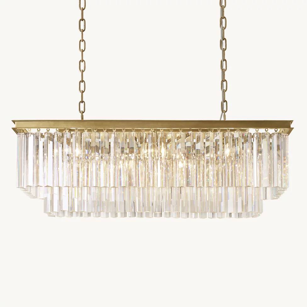 Odeon Rectangular Tiered Chandelier 40"