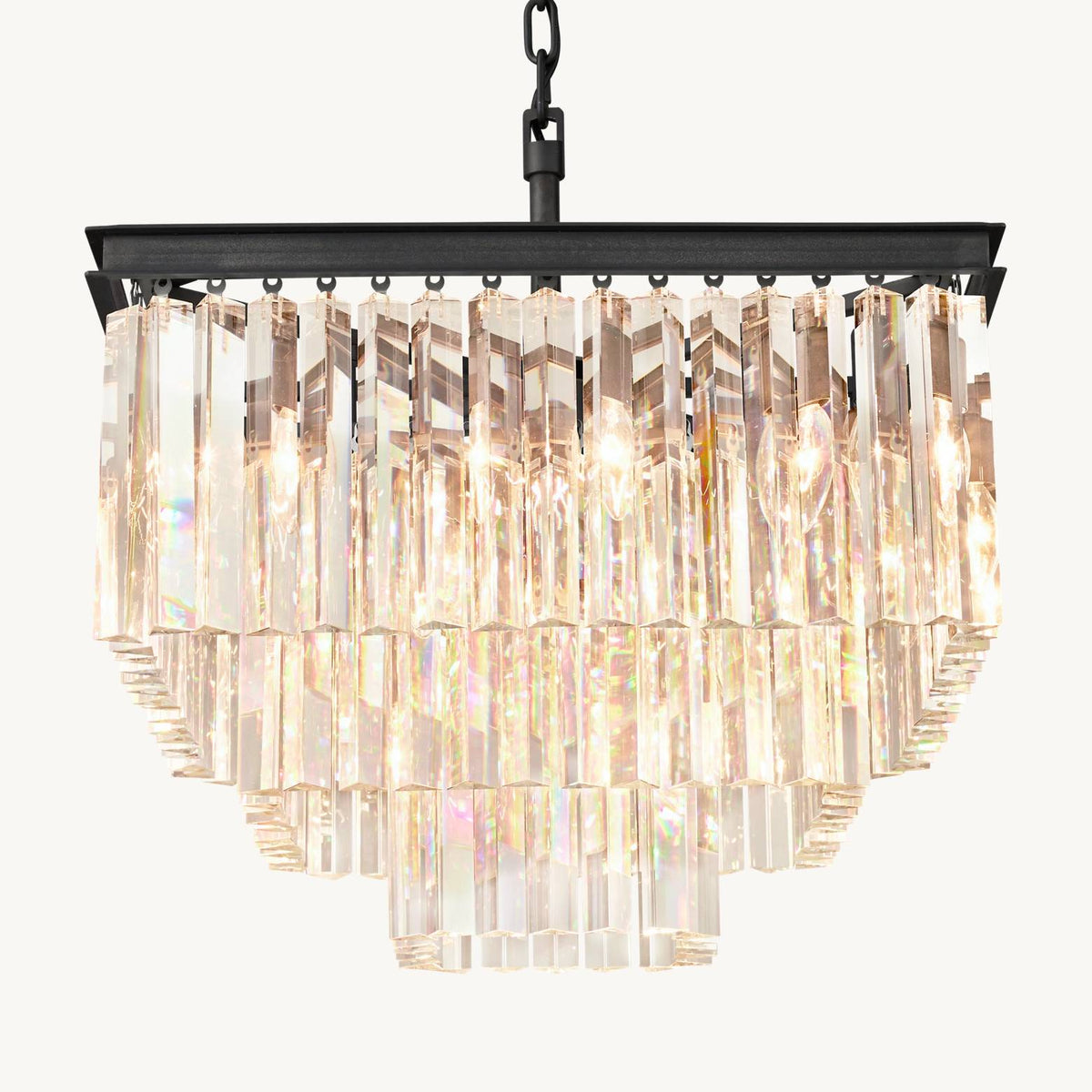 Odeon Tiered Square Chandelier 22"