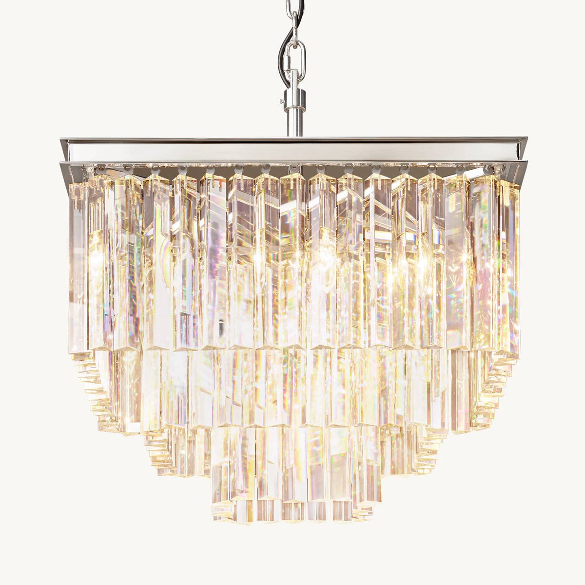 Odeon Tiered Square Chandelier 22"