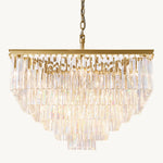 Odeon Tiered Square Chandelier 34"