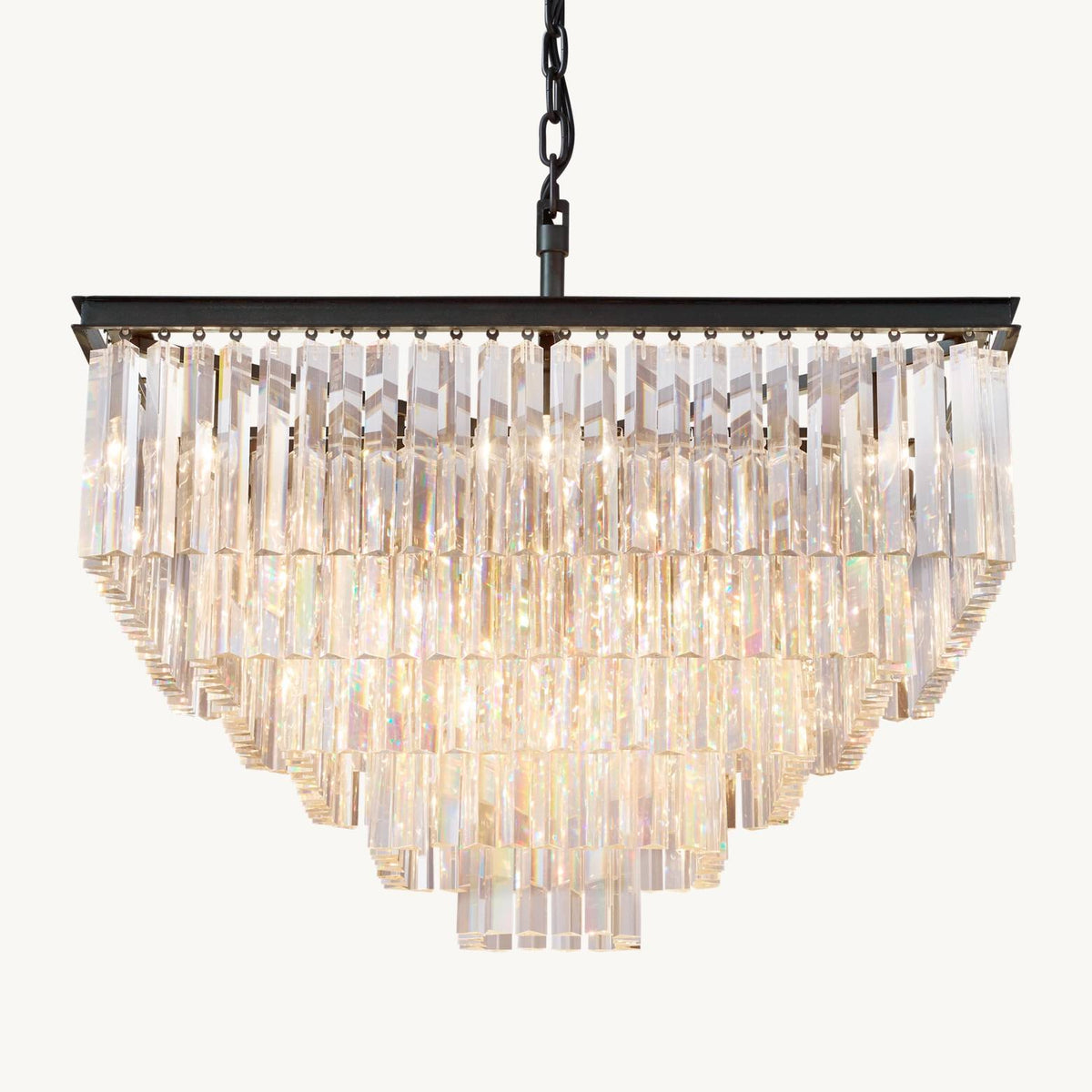 Odeon Tiered Square Chandelier 34"