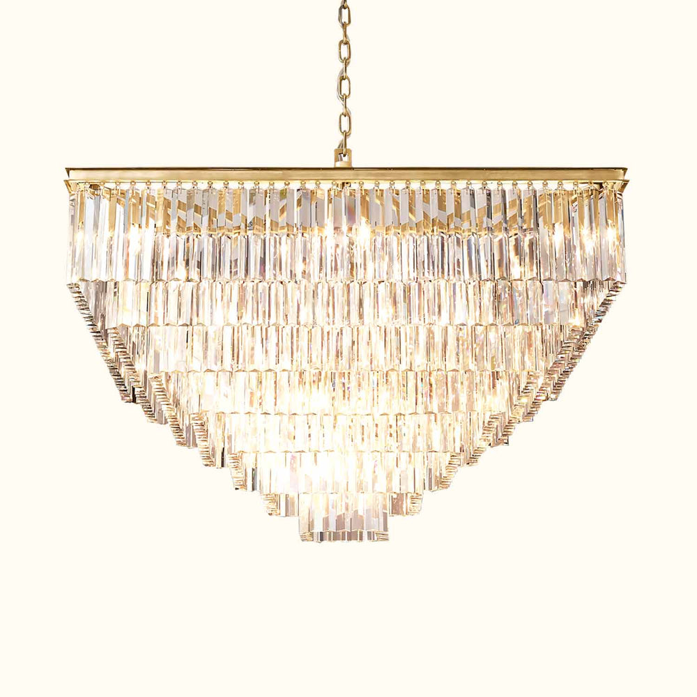Odeon Tiered Square Chandelier 47"