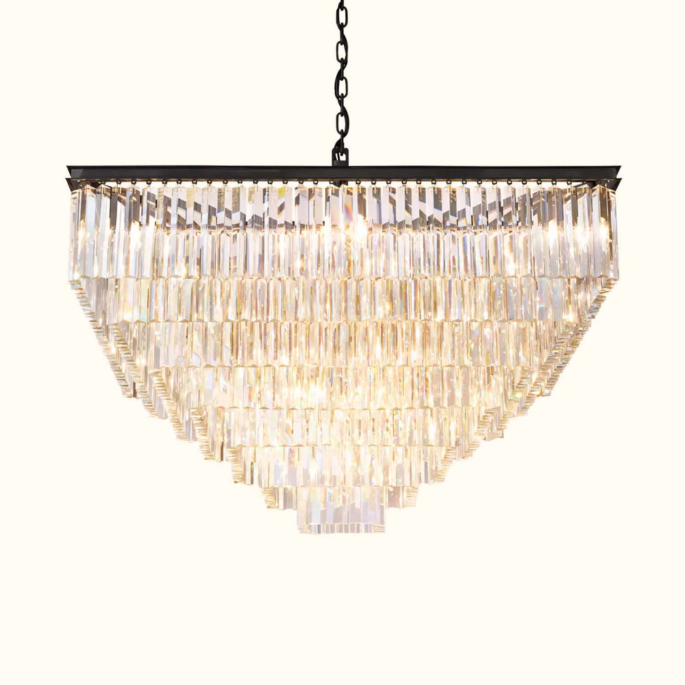 Odeon Tiered Square Chandelier 47"