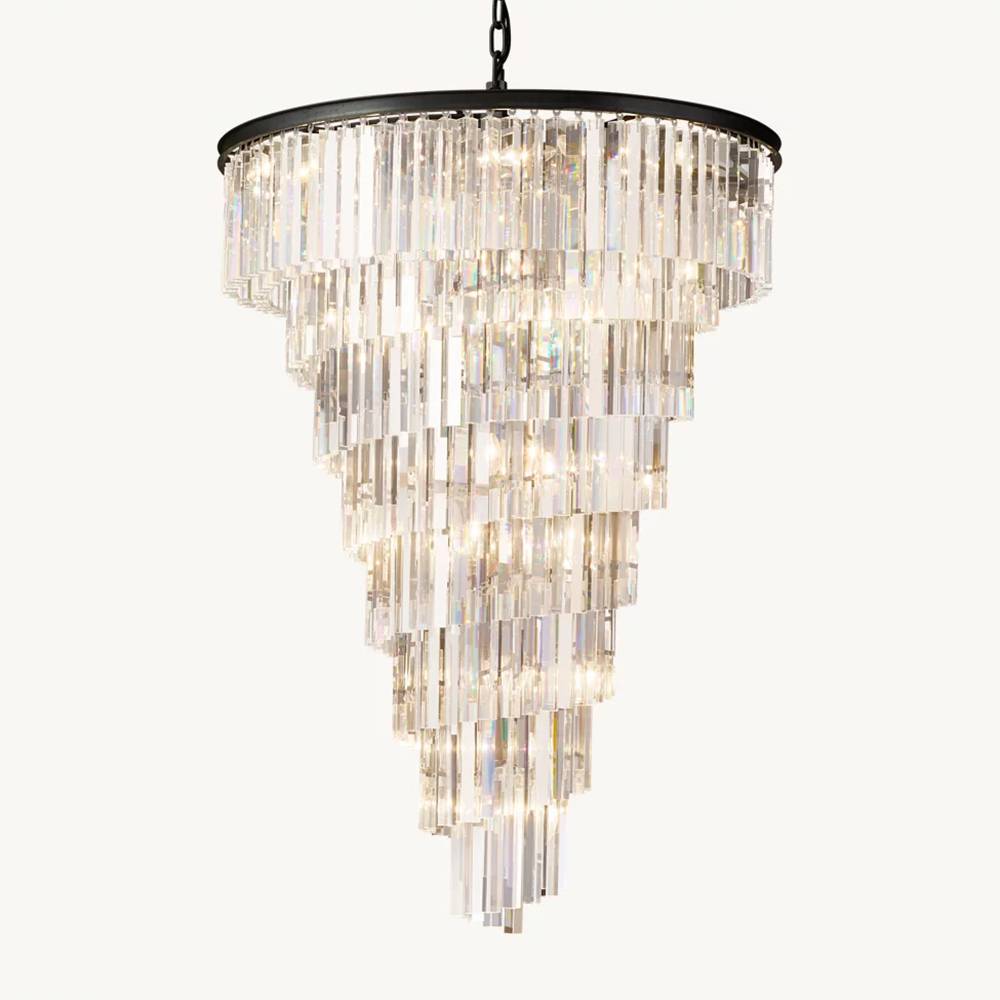 Odeon Triangular Helix Chandelier
