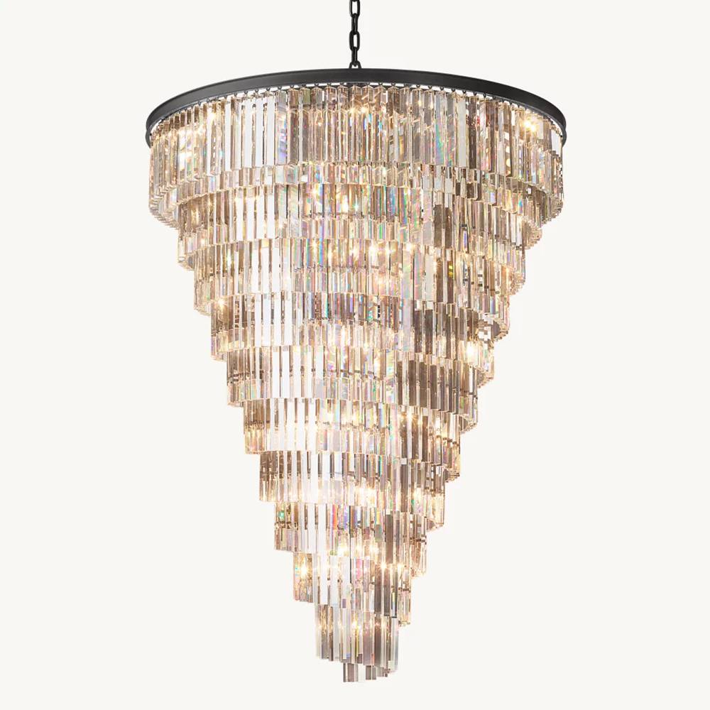 Odeon Triangular Helix Chandelier