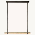 Astrelle Alabaster Single Bar Linear Chandelier 60"