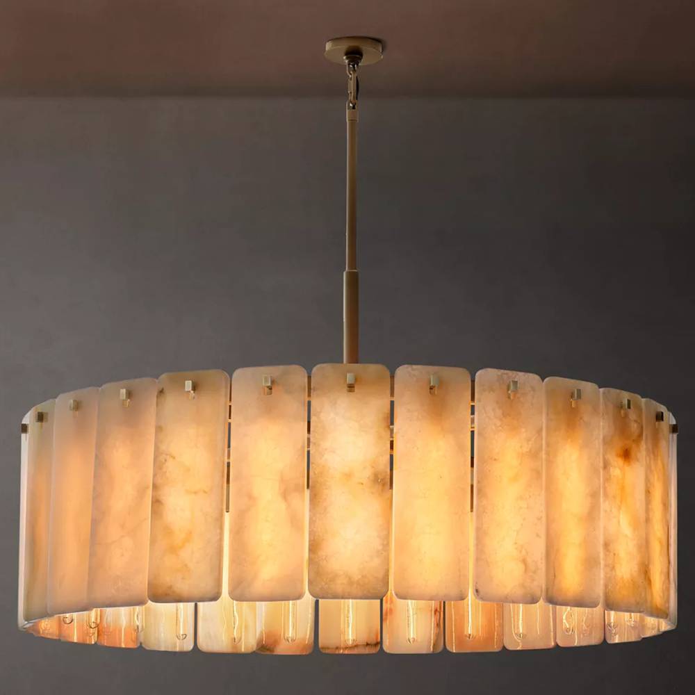 Calvette Onyx Round Chandelier 48"