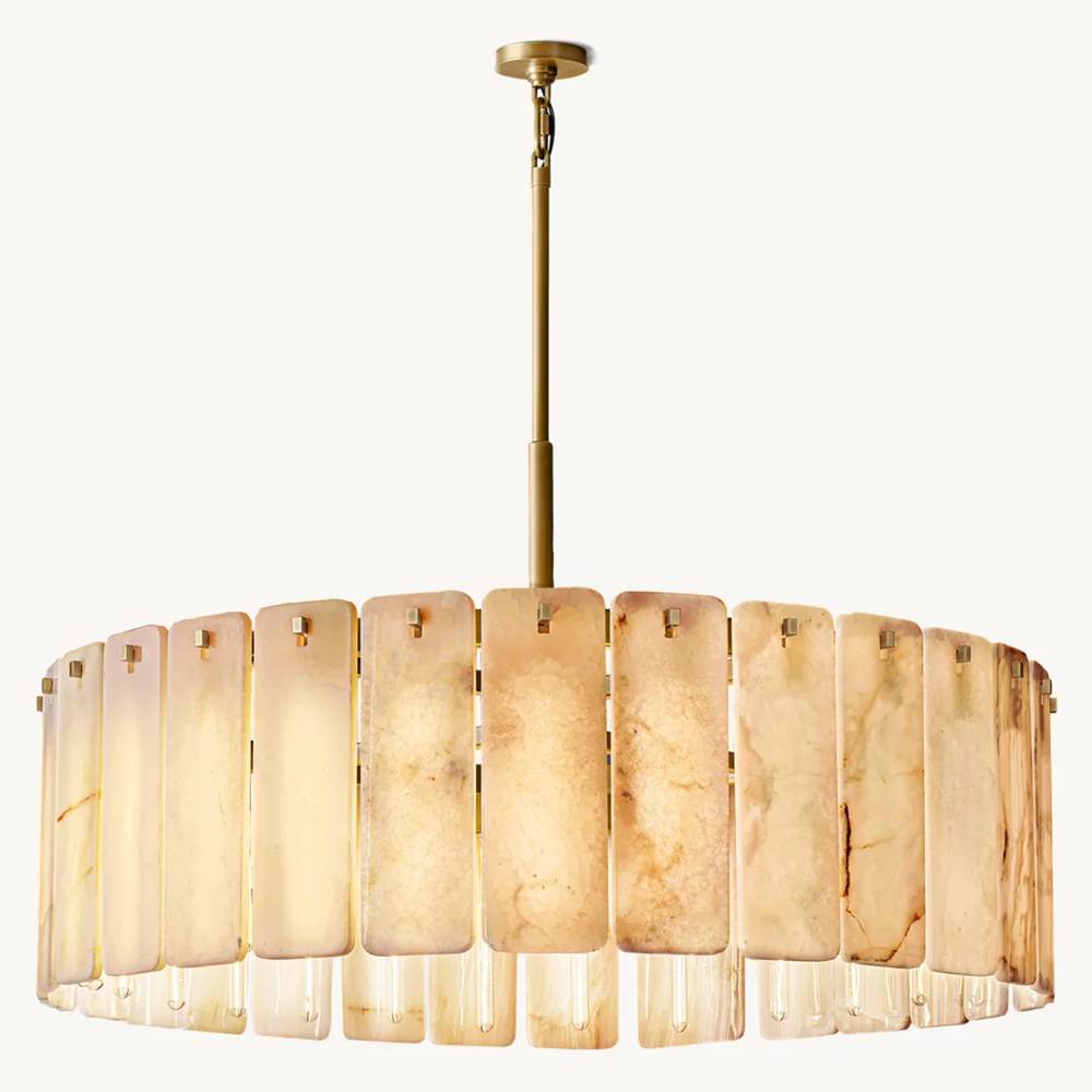 Calvette Onyx Round Chandelier 48"