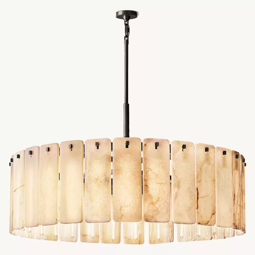 Calvette Onyx Round Chandelier 48"