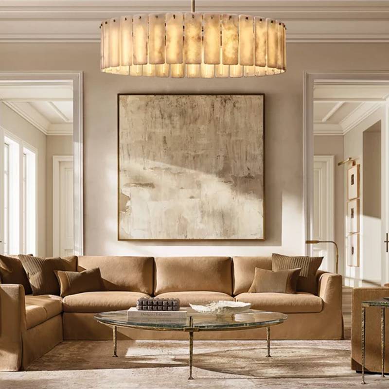 Calvette Onyx Round Chandelier 36"