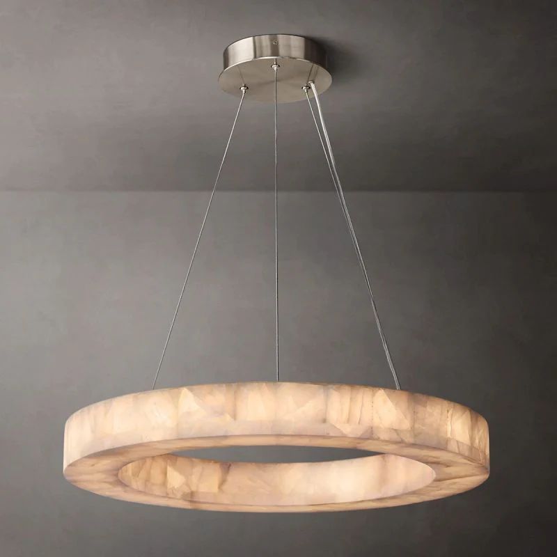 Rivage Alabaster Round Chandelier 31"