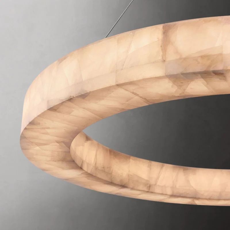 Rivage Alabaster Round Chandelier 31"
