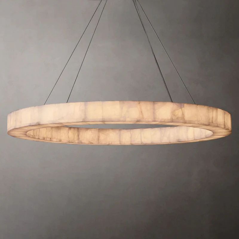 Rivage Alabaster Round Chandelier 60"