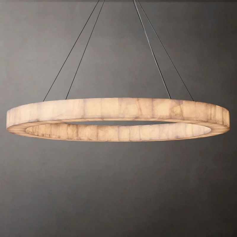 Rivage Alabaster Round Chandelier 60"