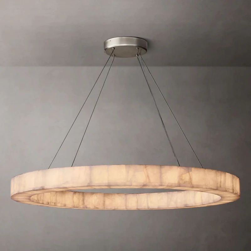 Rivage Alabaster Round Chandelier 60"