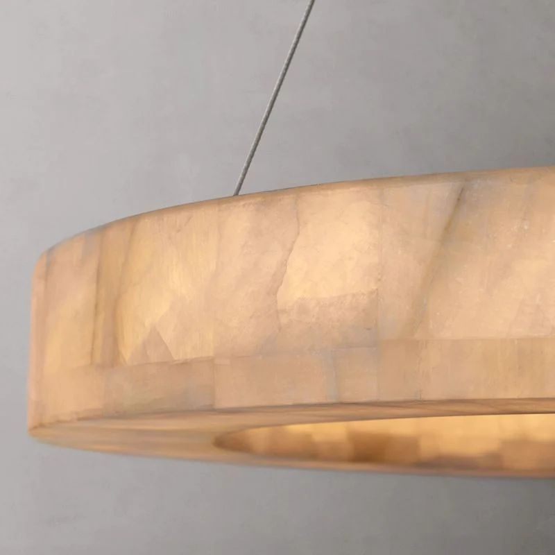 Rivage Alabaster Round Chandelier 31"