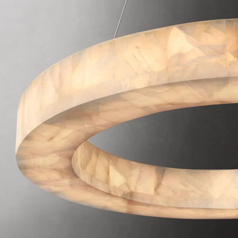 Rivage Alabaster Round Chandelier 31"