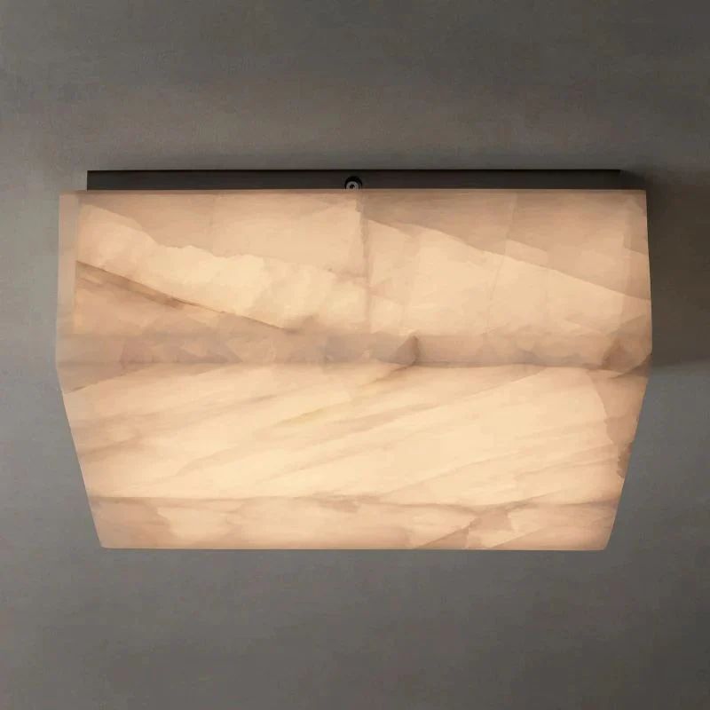 Rivage Alabaster Square Flush Mount