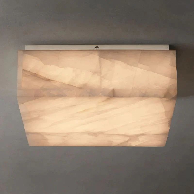 Rivage Alabaster Square Flush Mount