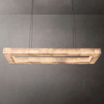 Rivage Alabaster Rectangular Chandelier 72"