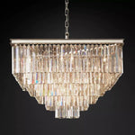 Odeon Tiered Square Chandelier 34"