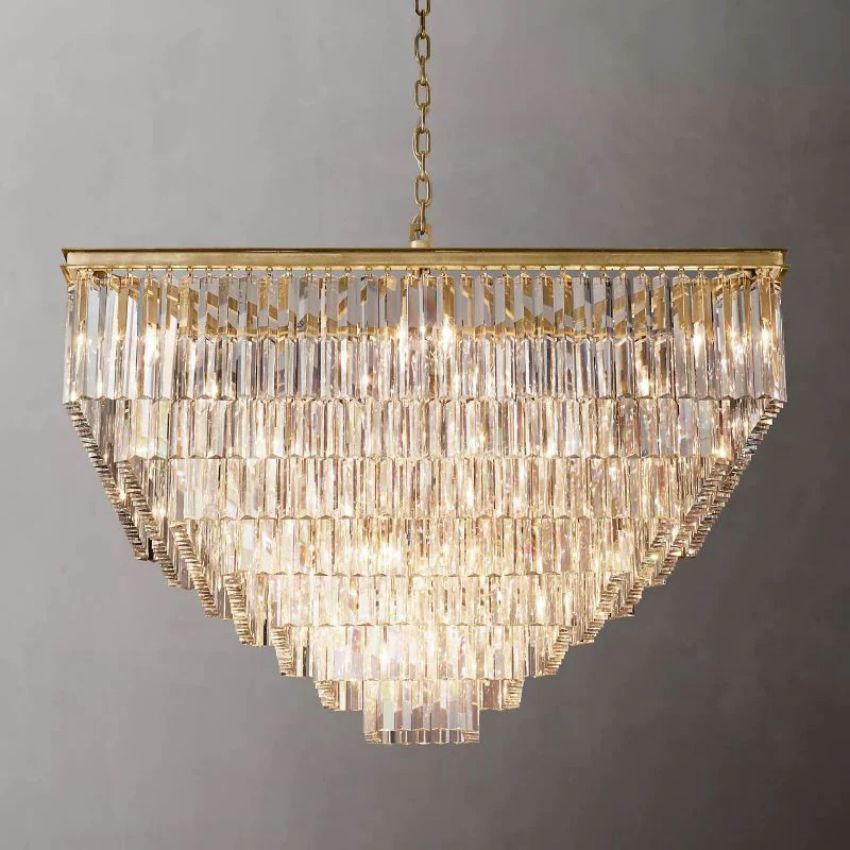 Odeon Tiered Square Chandelier 47"