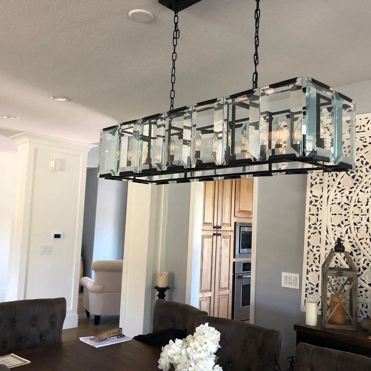 Harlow Crystal Rectangle Chandelier 42"